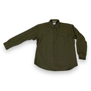 Columbia Shirt Men Large Green River Lodge Long Sleeve Button Up Hunting Outdoor